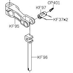 Стержень игловодителя в сборе с рычагом SIRUBA KF96-C1 Лапки для швейных машин и оверлоков