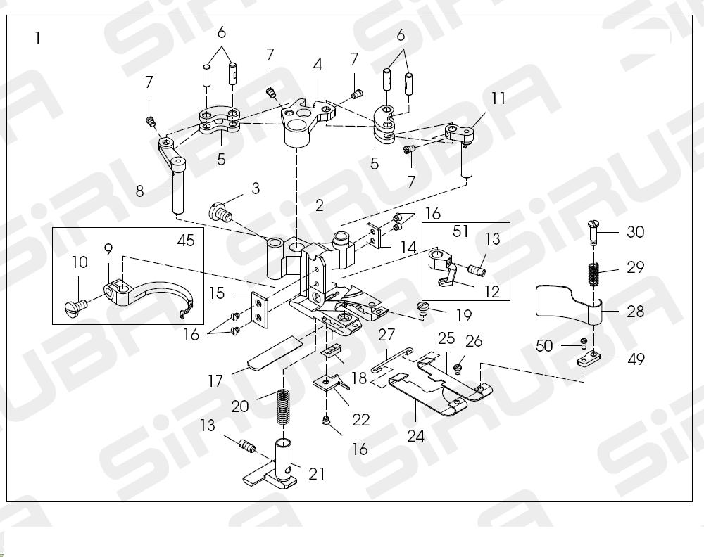 Лапка SIRUBA SR-07401801 (452-02) Лапки для швейных машин и оверлоков